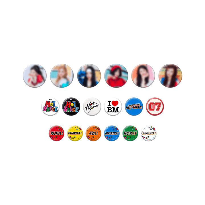 BABYMONSTER - [HOTSAUCE] (OFFICIAL MD RANDOM PIN BUTTON SET