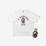 (PRE-ORDER) Stray Kids - [BAPE X Stray Kids] MD PuppyM COLLEGE TEE M + METAL PINS (BEIGE) SET
