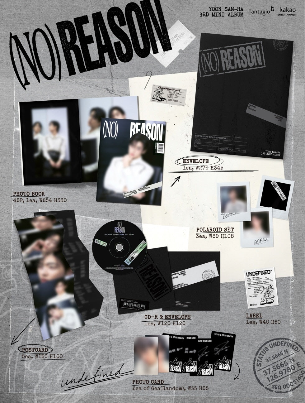 *Album specifications - ENVELOPE : 270*345 mm / 1 type (Image varies by version) - PHOTO BOOK: 254*330 mm / 48 pages / 1 t...