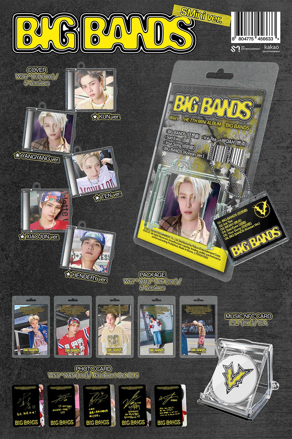 WayV - [BIG BANDS] 7th Mini Album SMini TEN Version – kpopalbums.com