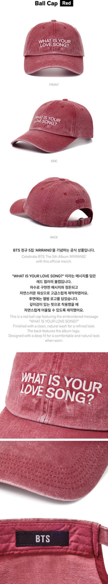 BTS - [ARIRANG] (5th Album OFFICIAL MD Ball Cap (Red