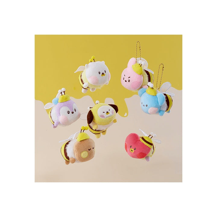 BTS - [BT21 Honey Bee] OFFICIAL MD mini minini Plush Keyring