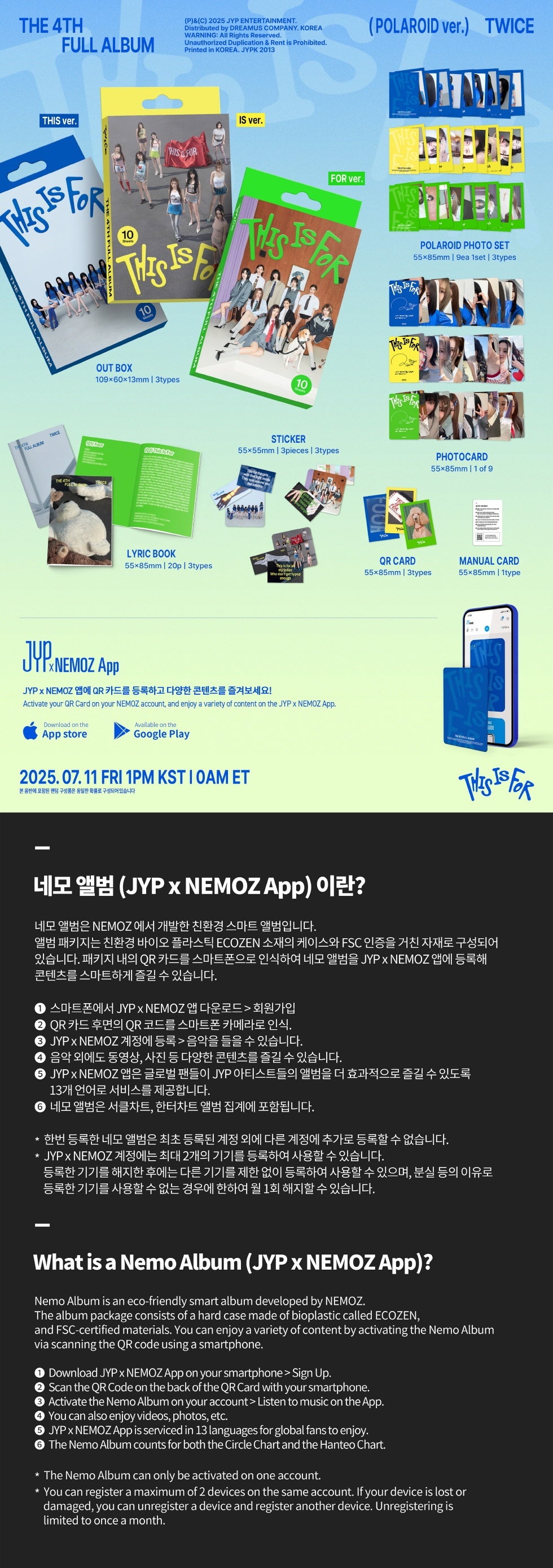 TWICE THIS IS FOR yizhiyu ポラロイド 4.0 OT9 TWICE - [THIS IS FOR] 4th Album POLAROID FOR Version – kpopalbums.com