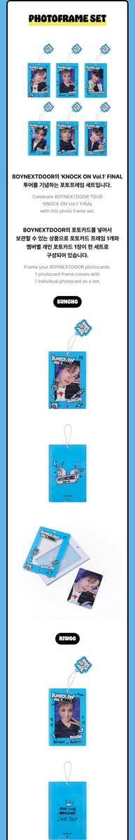 BOYNEXTDOOR KNOCK ON FINAL チェキ セット BOYNEXTDOOR - [KNOCK ON Vol.1] (FINAL TOUR MD Photoframe Set