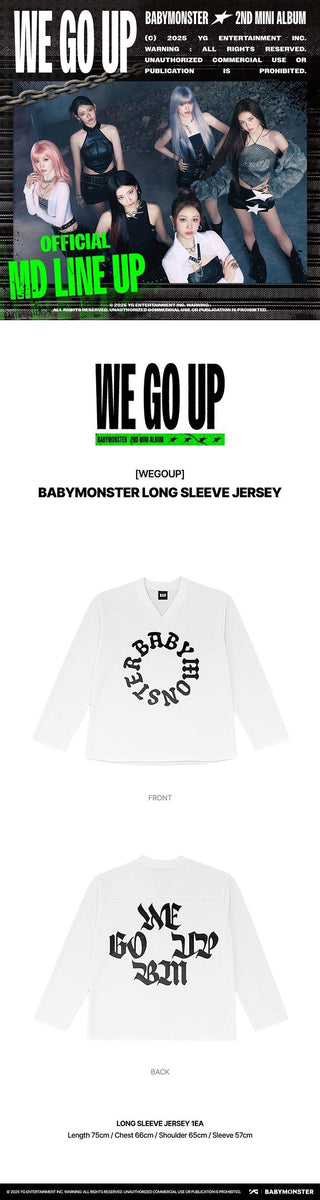 BABYMONSTER WE GO UP アパレル　新品未開封 BABYMONSTER - [WEGOUP] OFFICIAL MD LONG SLEEVE JERSEY – kpopalbums.com