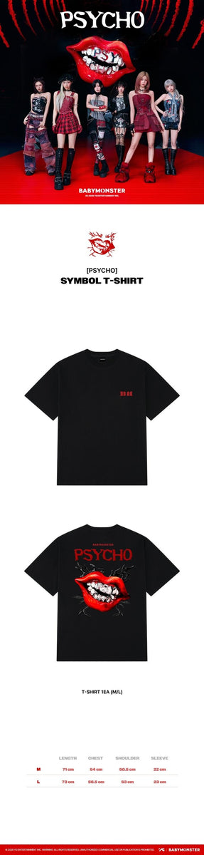 BABYMONSTER - [PSYCHO] (OFFICIAL MD SYMBOL T-SHIRT) – kpopalbums.com