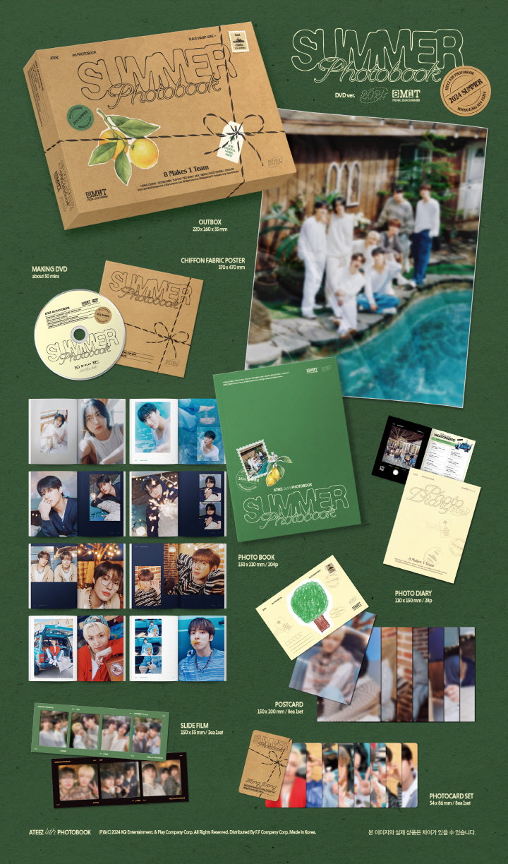[product composition] 1. PHOTOBOOK Size: 150x210mm / 204p 2. PHOTO DIARY Size: 110x150mm / 28p 3. MAKING DVD, ENVELOPE Siz...