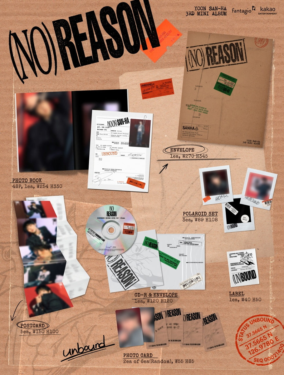 YOON SANHA - [NO REASON] 3rd Mini Album 2 Version SET – kpopalbums.com
