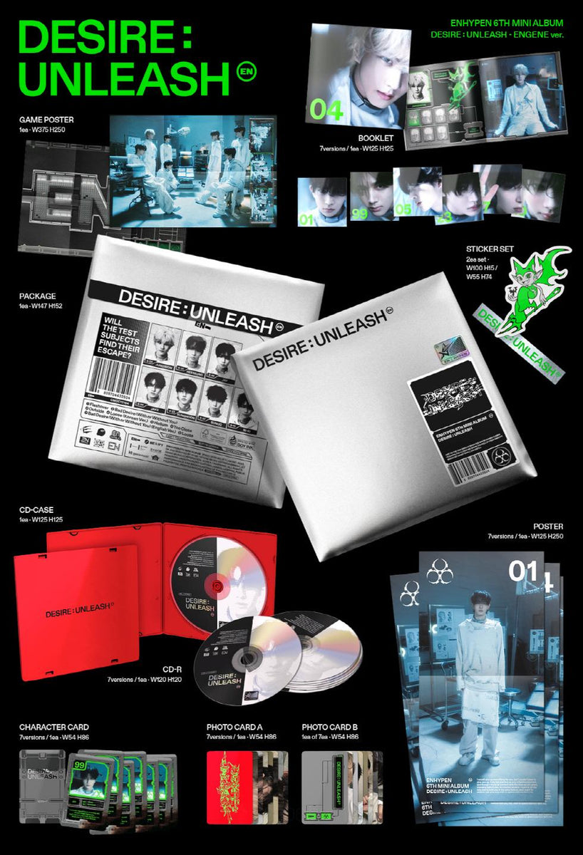 ENHYPEN - [DESIRE : UNLEASH] 6th Mini Album ENGENE RANDOM