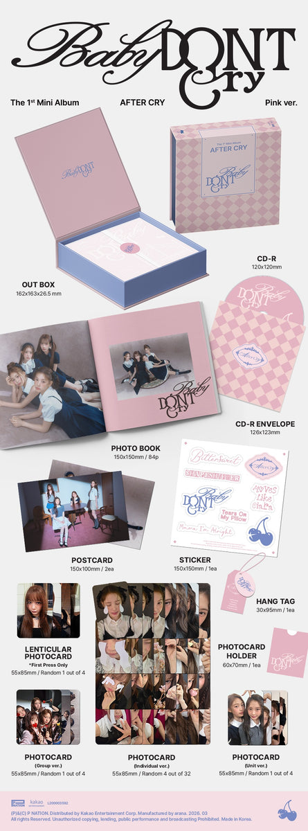 Baby DONT Cry - [AFTER CRY] 1st Mini Album 2 Version SET