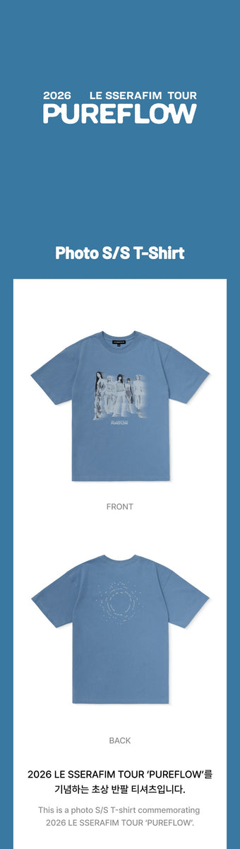 LE SSERAFIM - [PUREFLOW] (2026 TOUR OFFICIAL MD Photo S/S T-Shirt