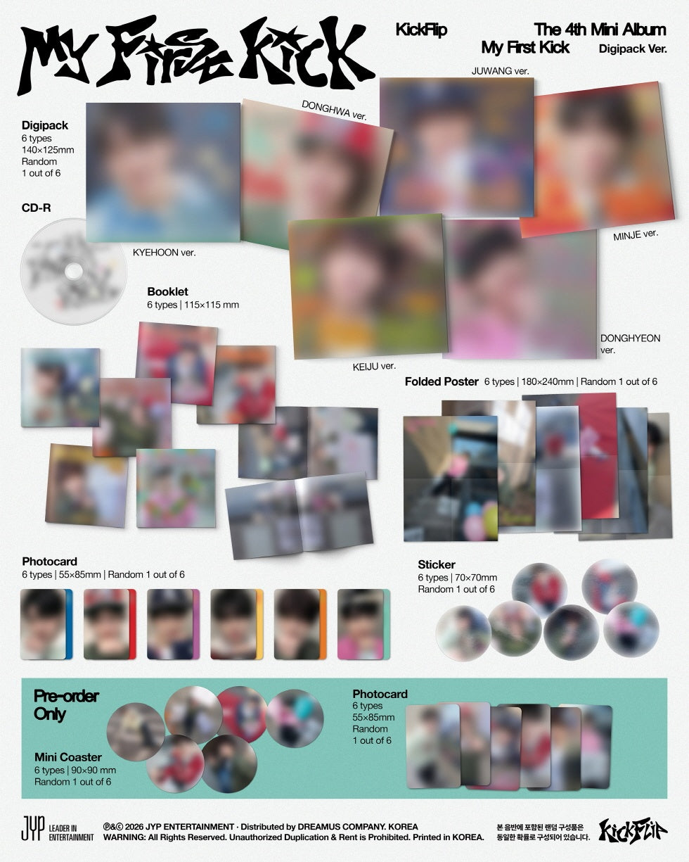 [Detailed information] • Digipack Ver. • CD Lyrics • Photocard (random out of 6 types) • Folding poster (random out of 6 t...