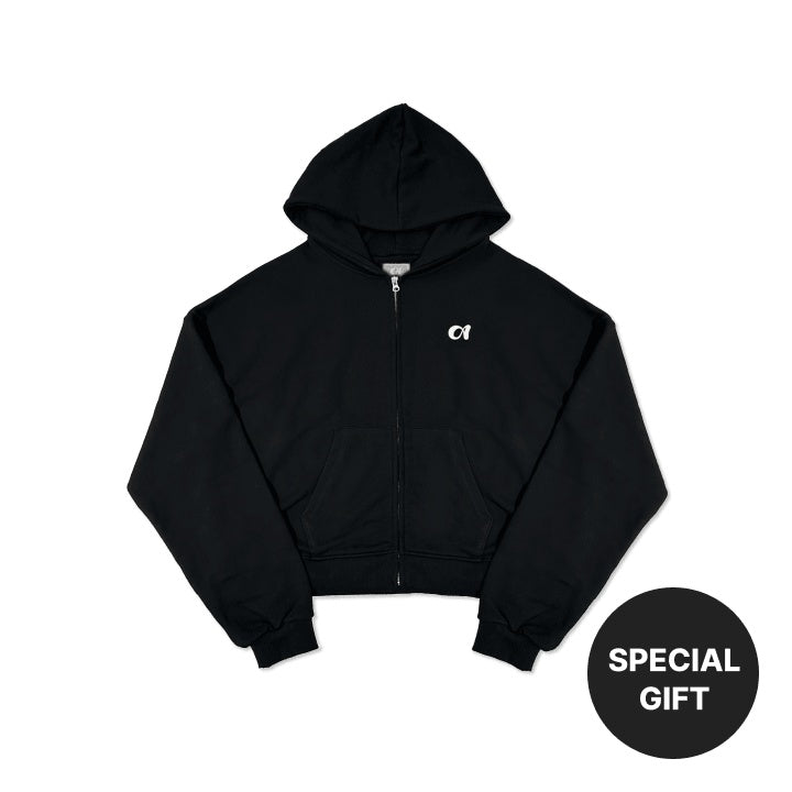 Jennie ZEN SERIF Zip-up Hoodie 完売品 ジェニー JENNIE - [2025 OA 'ZEN SERIF' Merch] Cropped Zip-up Hoodie