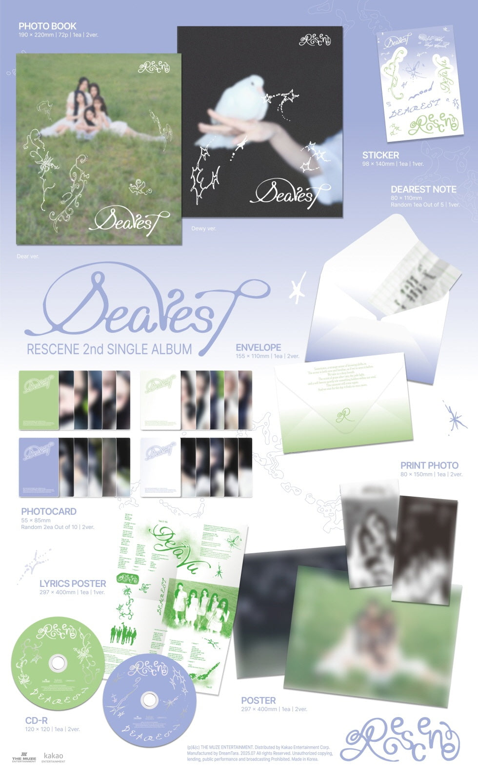 RESCENE Dearest 直筆サイン入りアルバム RESCENE - [DEAREST] 2nd Single Album DEAR Version – kpopalbums.com