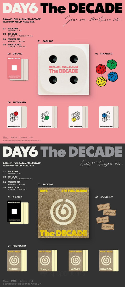 DAY6 - [THE DECADE] 4th Full Album PLATFORM ALBUM NEMO SIX