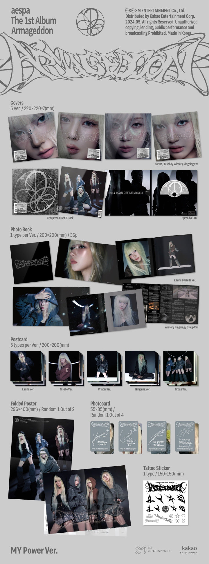 aespa - [ARMAGEDDON] 1st Album MY POWER KARINA (A) Version