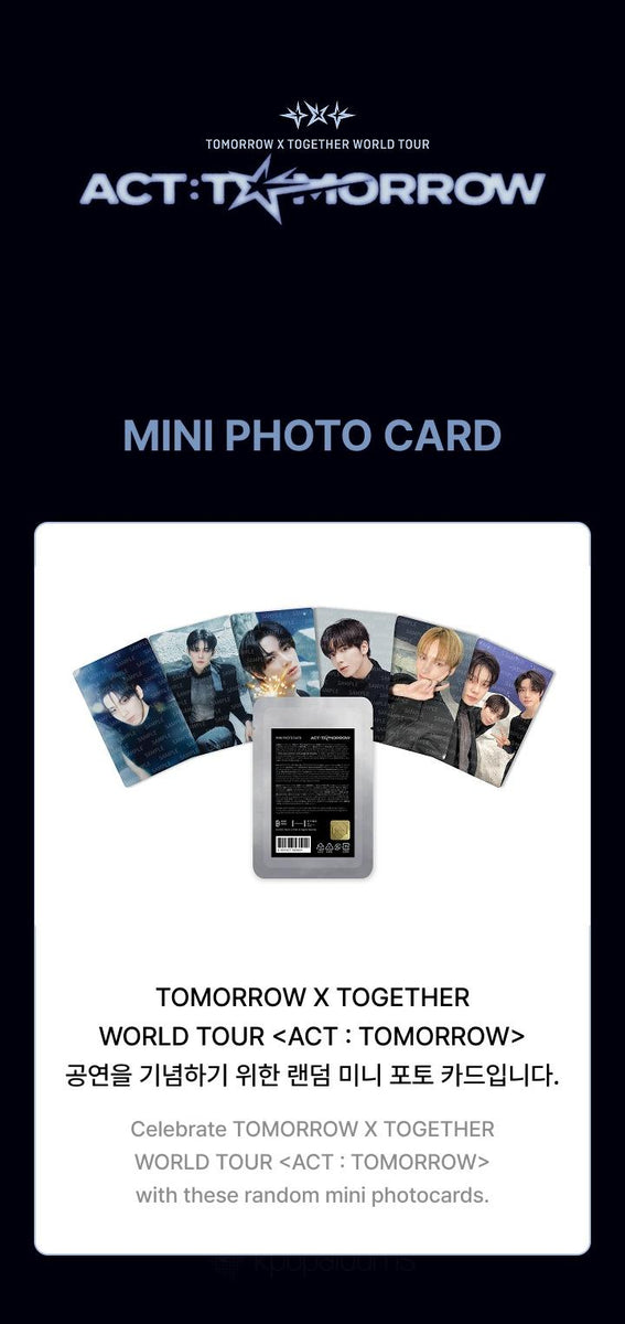 TXT - [ACT : TOMORROW] (WORLD TOUR MD Mini Photo Card