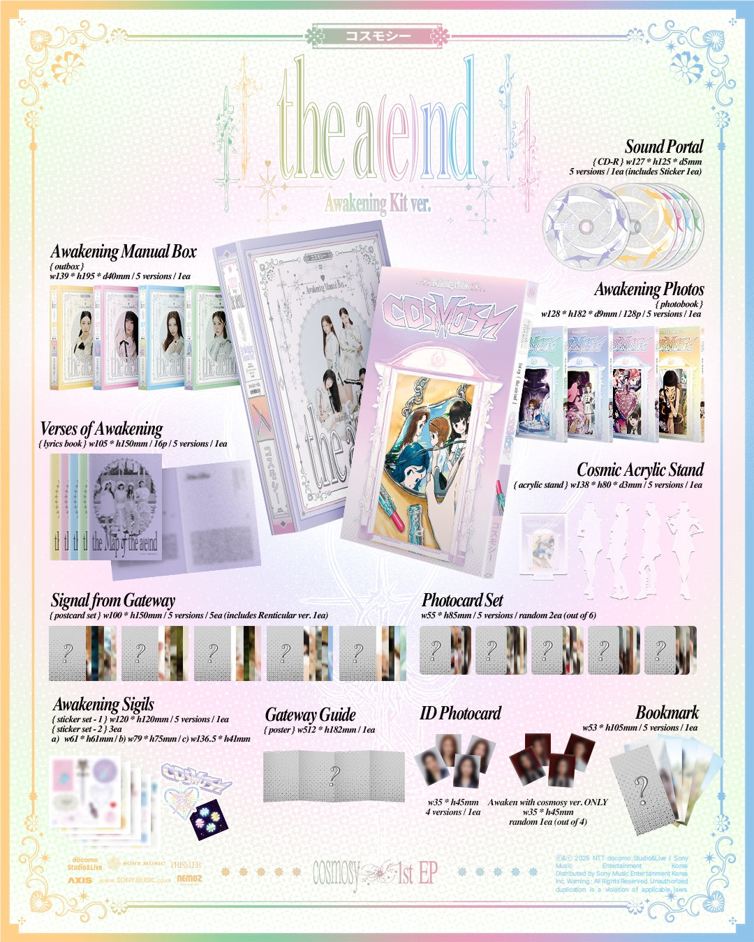 Photobook 1. Outbox : 1 type per version / W 139 x H 195 X D40mm / 1ea 2. Photobook : 1 type per version / W128 x H182 X D...