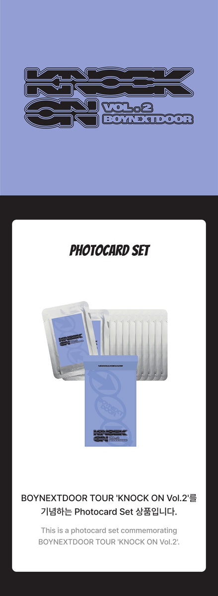 BOYNEXTDOOR - [KNOCK ON Vol.2] (TOUR OFFICIAL MD Photocard Set