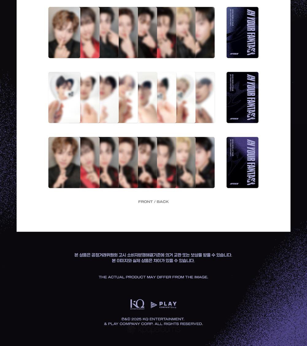 ATEEZ IN YOUR FANTASY SEOUL ランダムトレカ ATEEZ - [IN YOUR FANTASY] IN INCHEON 2025 WORLD TOUR MD