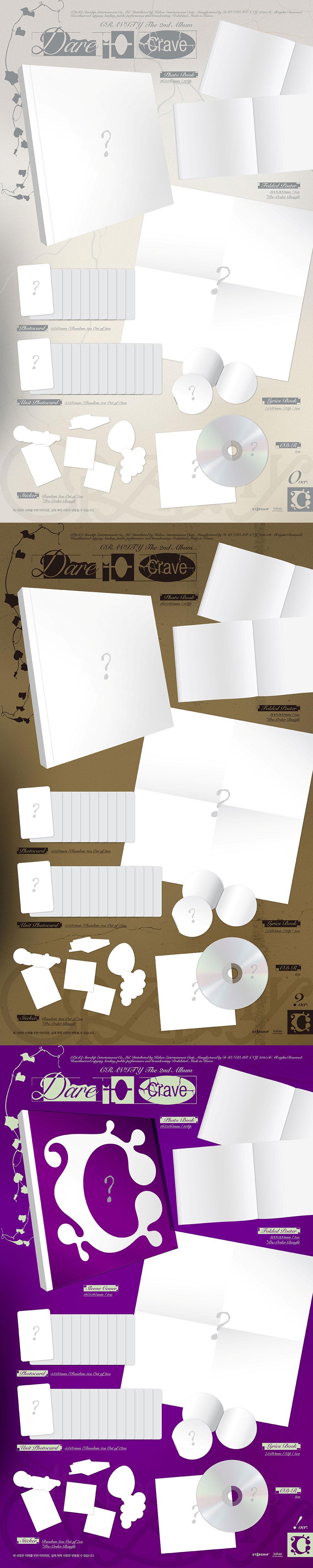 CRAVITY - [DARE TO CRAVE] 2nd Album 3 Version SET – kpopalbums.com