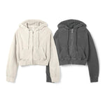 MEOVV - [DANCE PRACTICE WEAR] ₩¥$ OFFICIAL MD DYED CROPPED ZIP-UP HOODIE