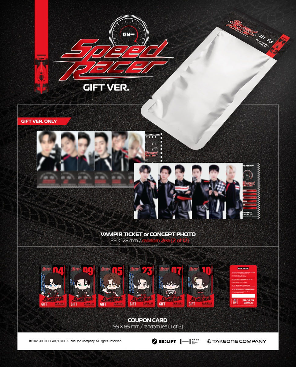 ENHYPEN - [WORLD COUPON CARD COLLECTION] SPEED RACER GIFT Version