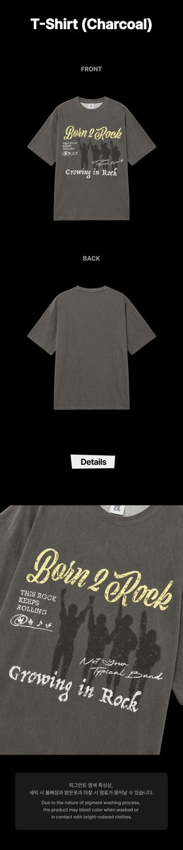 QWER - [BORN 2 ROCK] 2nd Anniversary MD T-Shirt (Charcoal