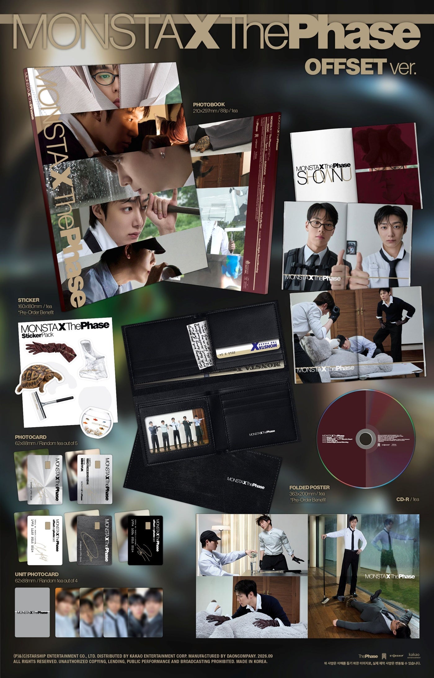 *Album specifications OFFSET ver. - PHOTOBOOK : 210x297mm / 88 pages / 1 type - CD-R: 1 type - PHOTOCARD: 62x88mm / Insert...