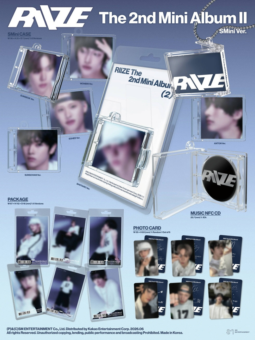 RIIZE - [II] 2nd Mini Album SMini 6 Version SET – kpopalbums.com
