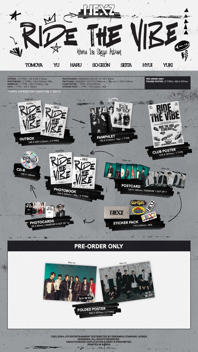 NEXZ - [RIDE THE VIBE] Korea 1st Single Album RIDE Version