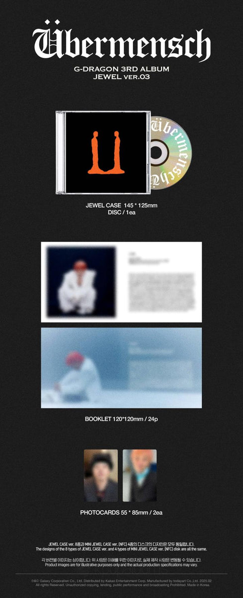 G-DRAGON - [ÜBERMENSCH] 3rd Album JEWEL VER.3 – kpopalbums.com