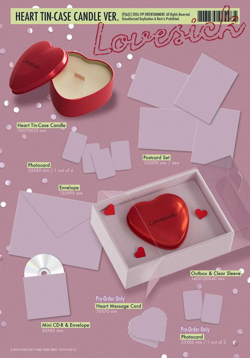 Red Velvet アイリーン Time To Love MDポーチ トレカ CHAERYEONG - [LOVESICK] 1st Mini Album HEART TIN-CASE CANDLE