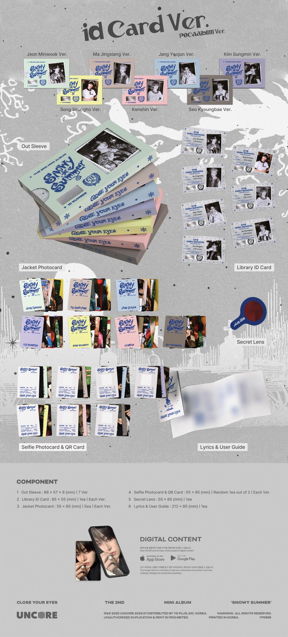 2 5/8 x 3 5/8 card sleeves to mm CLOSE YOUR EYES