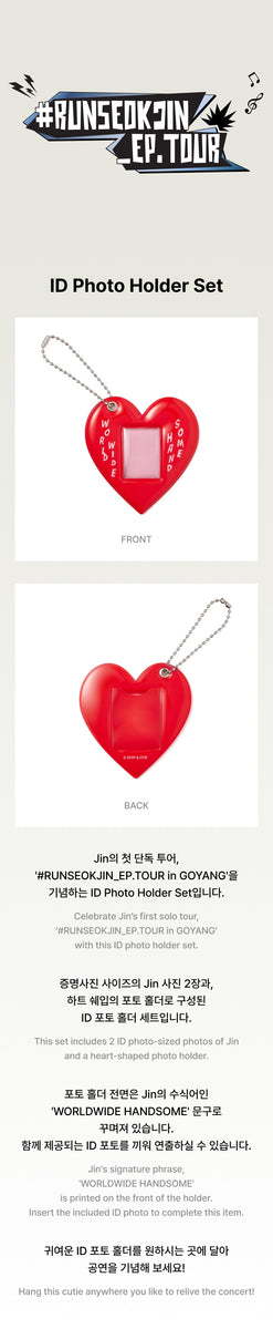 アイドル Runseokjin photo card holder BTS JIN - Magnetic Card Holder RUNSEOKJIN_EP. TOUR MD