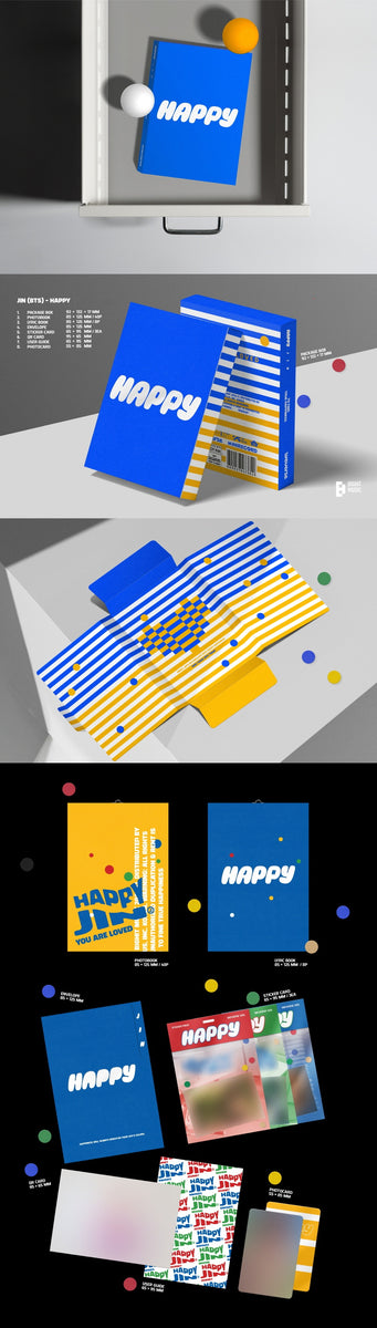 BTS&JINアルバムセット JIN (BTS) - [HAPPY] Solo Album 4 Version SET – kpopalbums.com