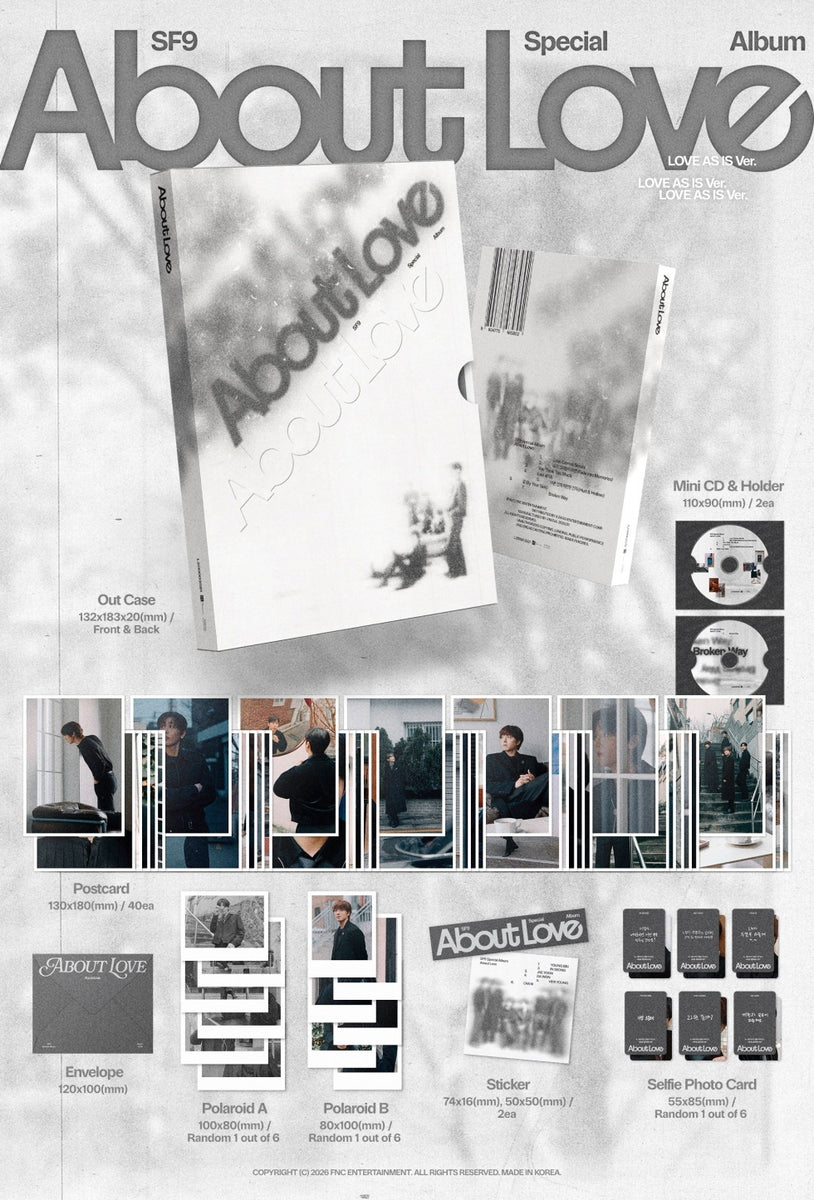 SF9 - [ABOUT LOVE] SPECIAL ALBUM 2 Version SET – kpopalbums.com
