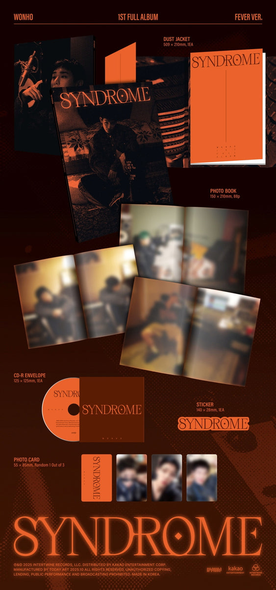 WONHO - [SYNDROME] 1st Full Album 3 Version SET – kpopalbums.com