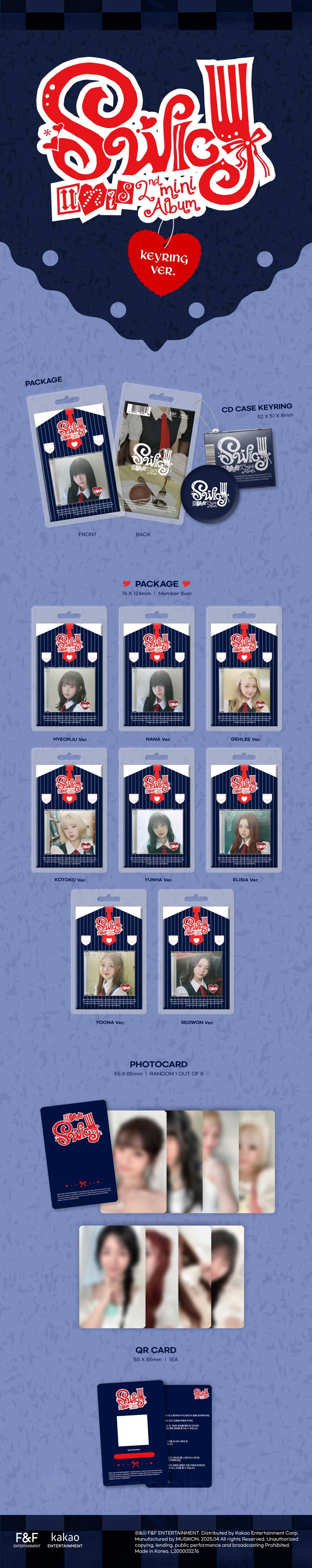 *Album specifications - PACKAGE+COVER: 1 random out of 8 types - CD CASE KEYRING : 1 type - BALL CHAIN: 1 type inserted - ...