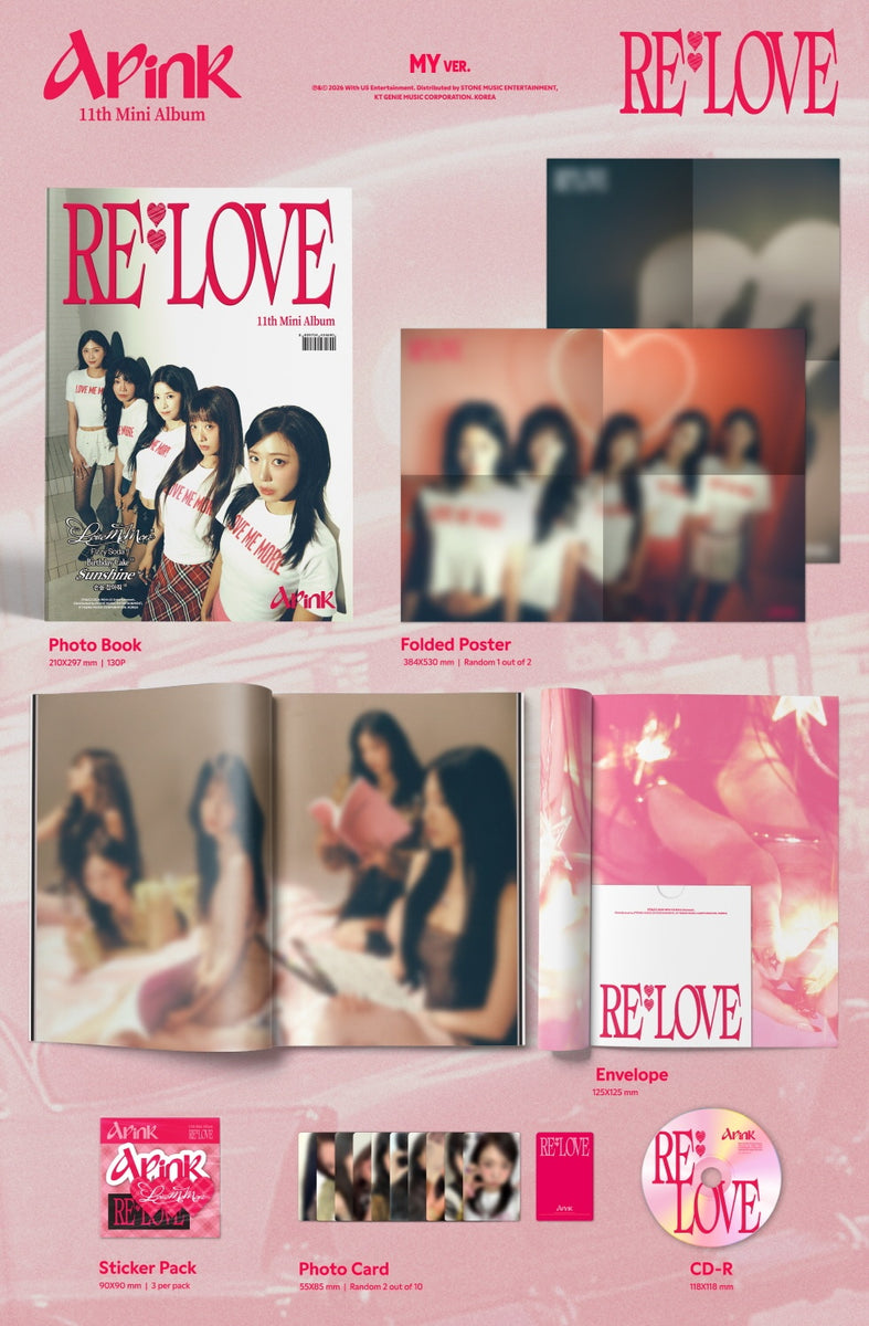 APINK - [RE : LOVE] 11th Mini Album RANDOM Version – kpopalbums.com