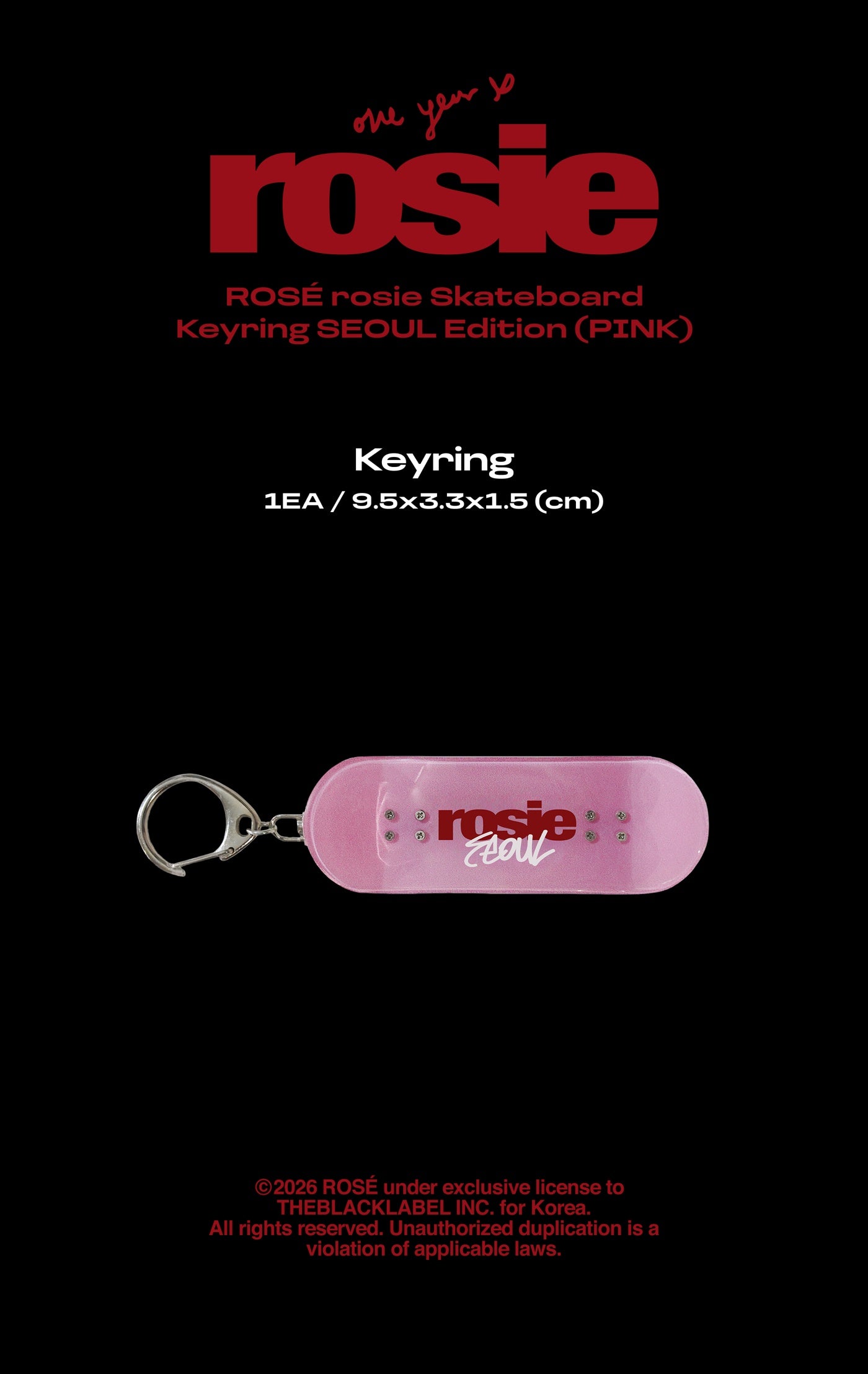 ROSÉ - [rosie] ENCORE POP-UP MD Skateboard Keyring SEOUL Edition