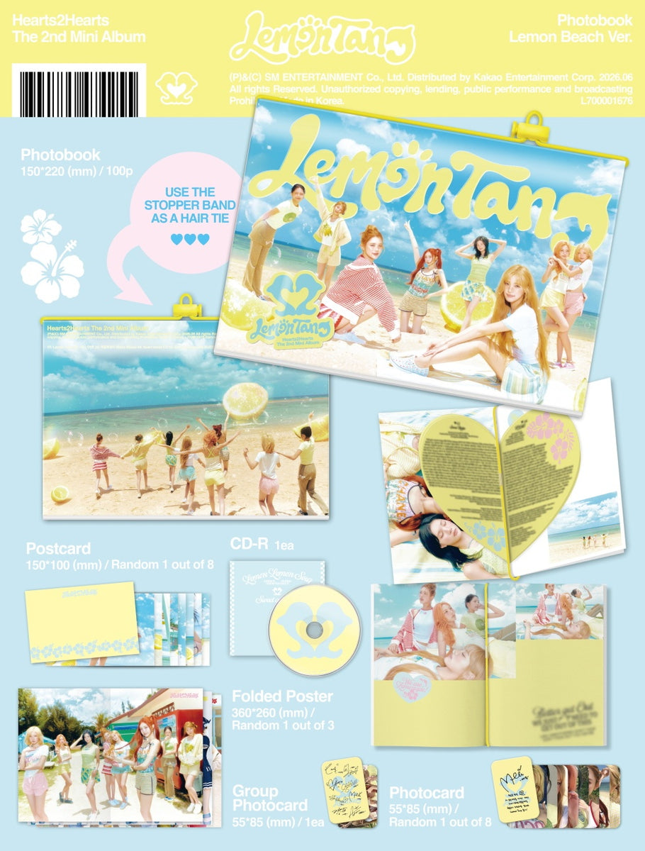 HEARTS2HEARTS - [LEMON TANG] 2nd Mini Album PHOTOBOOK LEMON BEACH