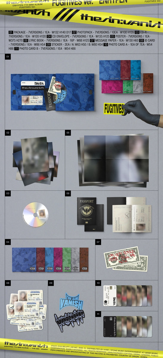 ENHYPEN - [THE SIN : VANISH] 7th Mini Album FUGITIVES SUNGHOON