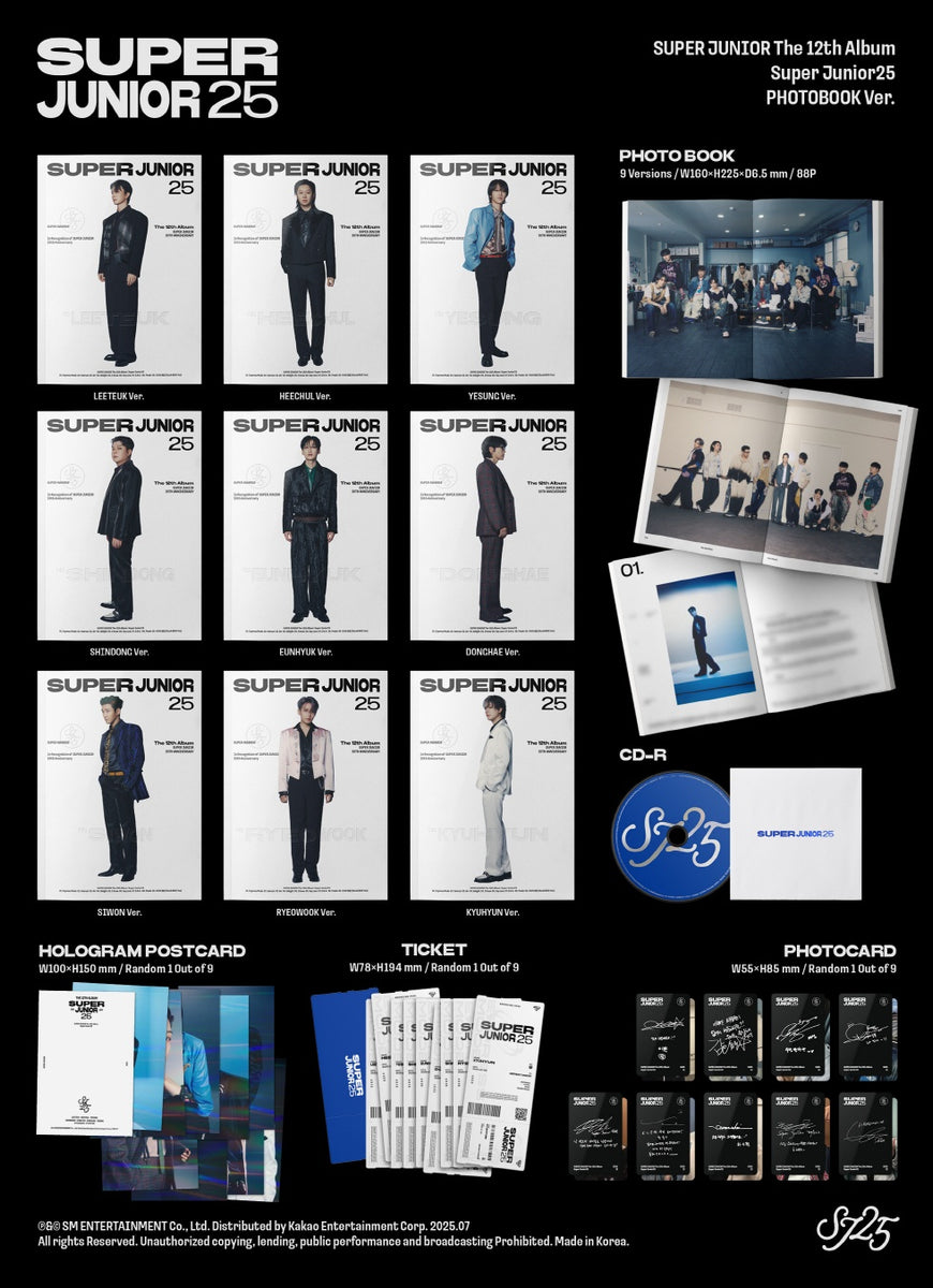 【美品】SJ 正規12集 Photobook ver CD封入トレカ(イェソン) SUPER JUNIOR - [SUPER JUNIOR25] 12th Album PHOTOBOOK SIWON Version
