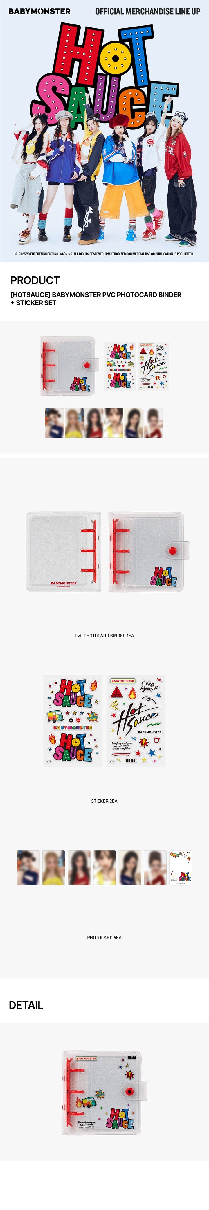 BABYMONSTER - [HOTSAUCE] (OFFICIAL MD PVC PHOTOCARD BINDER +