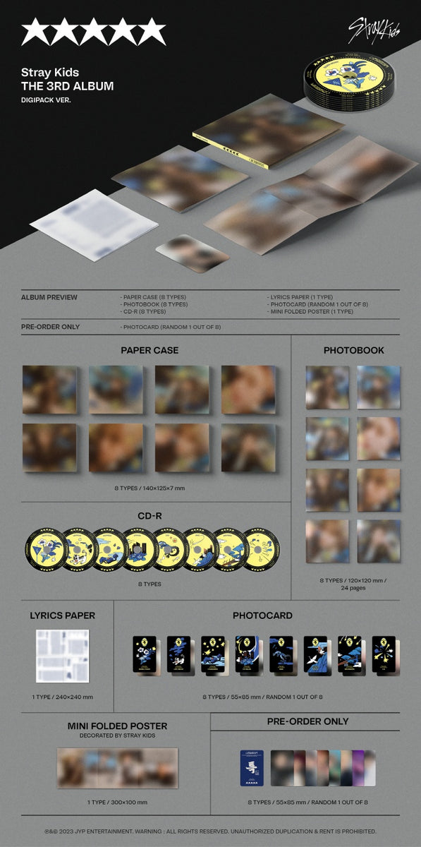 Stray Kids - [ (5-STAR)] (3rd Album DIGIPACK FELIX Version