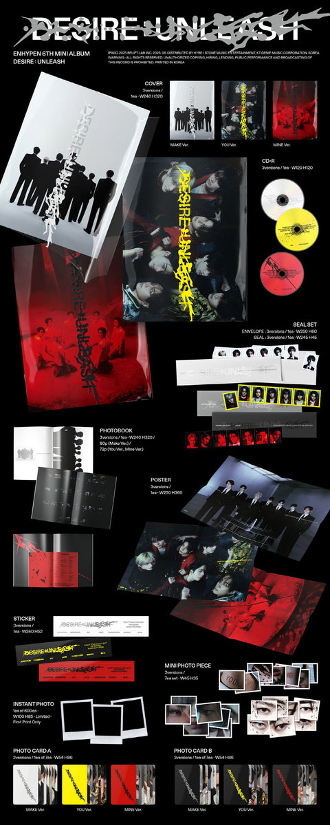 ENHYPEN - [DESIRE : UNLEASH] 6th Mini Album RANDOM Version