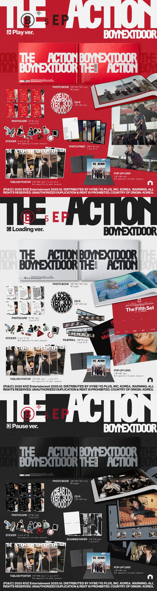 BOYNEXTDOOR - [The Action] 5th EP Album PAUSE Version – kpopalbums.com