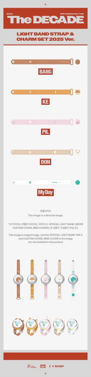 DAY6 - [THE DECADE] (OFFICIAL MD LIGHT BAND STRAP & CHARM SET 2025