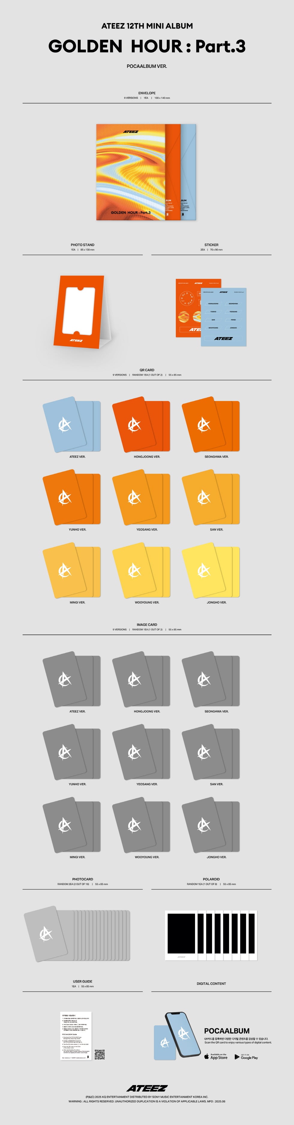 ATEEZ - [GOLDEN HOUR : PART.3] 12th Mini Album POCAALBUM